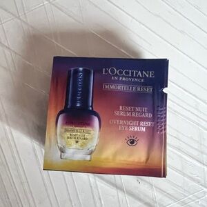 L'OCCITANE Immortelle Reset Eye Serum with Purple and Orange Packaging
